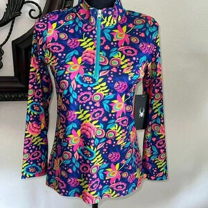 Spyder Active Sports Girls Ava Sweater, Frontier Large Ditz Print, X-Large